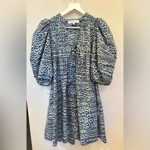 Hunter Bell Jenkins dress in Terrazzo Leopard (Blue), Size XS - Picture 3 of 9